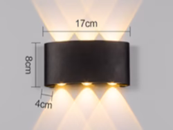 Modern Plastic Wall Light – Model 1012 | Multi-Beam LED Sconce for Stylish Indoor & Outdoor Lighting