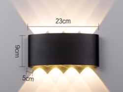Modern Plastic Wall Light – Model 1013 | Premium Multi-Beam LED Sconce for Indoor & Outdoor Accent Lighting