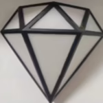 Modern Plastic Wall Light – Model 1029 | Unique Diamond-Shaped LED Sconce for Stylish Indoor & Outdoor Lighting