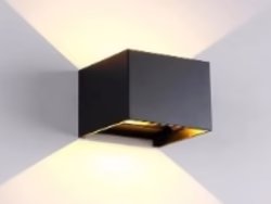 Modern Plastic Wall Light – Model 1072 | Geometric LED Sconce for Indoor & Outdoor Accent Lighting