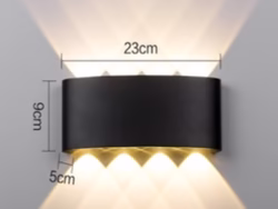 Modern Aluminum Wall Light – Model 1137 | Multi-Beam LED Sconce for Indoor & Outdoor Accent Lighting