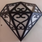 Modern Plastic Wall Light – Model 1145 | Ornate Diamond-Shaped LED Sconce for Luxurious Indoor & Outdoor Lighting