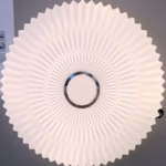 LED Ceiling Light Model 1146 – Elegant Pleated Design with Adjustable 3-Color LED Lighting