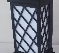 Plastic Outdoor Lantern 1186 – Classic Black & White Design