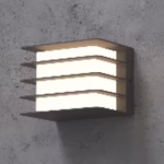 Aluminum Wall Light 1206 – Modern Louvered Outdoor Wall Sconce