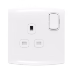 ALF 13A Double Pole Switched Socket – Fire-Resistant – 7×7 cm – High-Safety Modern Wall Power Outlet – AN12