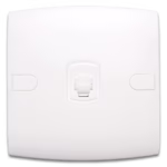 ALF 1-Gang American Telephone Jack 6C – 7×7 cm – High-Quality Wall Phone Socket – B106