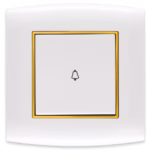 Omnia 10A Bell Push Switch 1G 7X7 – Model BW2M103 – High-Quality Doorbell Push Button