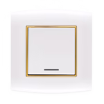 Omnia 20A DP Switch with LED 1G 7X7 – Model BW2M104 – High-Quality Double Pole Power Switch with Indicator Light