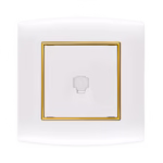 Omnia American Telephone Jack Socket (6P6C) 7X7 – Model BW2M106 – High-Quality Single-Line Phone Outlet