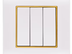 Omnia 10A 3G 1W Switch 7X7 – Model BW2N164 – High-Quality Triple-Gang One-Way Wall Switch