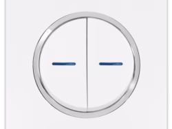 Granada 10A 2G 1-Way Switch 7X7 – Model GB201 – High-Quality Double-Gang Wall Switch