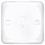 MIRA Single Gang American Telephone Jack - 4C - High-Quality Plastic - 7x7 cm - Model MB119