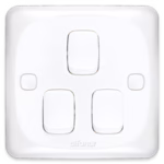 MIRA Three-Gang One-Way Switch - High-Quality Plastic - 7x7 cm - Model MB301-G2