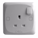 MIRA Double Pole Switched Socket - High-Quality Plastic - 7x7 cm - Model MN12-G2
