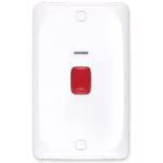 MIRA Double Pole Switch with LED Indicator - High-Quality Plastic - 7x14 cm - 45A - Model MN18-G2