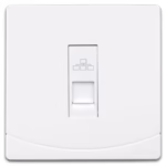 Sidra Cat6 Data Socket - Single Gang 7x7 cm - Model SB137 - High-Speed Ethernet Network Outlet