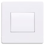 SIDRA Wide Rocker 10A Switch - Single Gang One-Way - High-Quality Plastic - 7x7 cm - Model SBW101