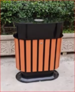 Dual Outdoor Recycling Trash Bin - 2×33L - Galvanized Steel Frame - 68×38×90 cm | Ideal for Public Spaces
