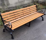 Luxury Wooden Garden Bench - Aluminum Legs - Classic Design - 180×60×80 cm | Best Outdoor Seating - Model 4