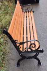 ⁦مقعد حديقة خشبي فاخر - أرجل ألمنيوم - تصميم كلاسيكي - 180×60×80 سم | أفضل مقعد خارجي - موديل 4⁩ - الصورة ⁦6⁩