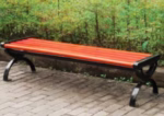 "Wooden Garden Bench Without Backrest - Sturdy Aluminum Legs - Steel Support - 150×40×40 cm | Best Outdoor Seating" - Image 2