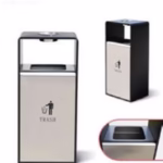 Stainless Steel Trash Bin - 34L - Galvanized Frame - 40×30×90 cm | Ideal for Public Spaces - Image 5