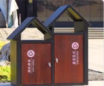 Dual Compartment Recycling Bin - 46L × 2 - Galvanized Steel Frame - 100×38×100 cm | Ideal for Public Spaces - Image 5