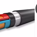 Alfanar Low Voltage Power Cable 3×95+50 mm² CU/XLPE/PVC with Steel Tape Armoring - Black - 500m