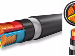 Alfanar Low Voltage Power Cable 3×25+16 mm² CU/XLPE/PVC with Steel Wire Armoring - Black - 1000m